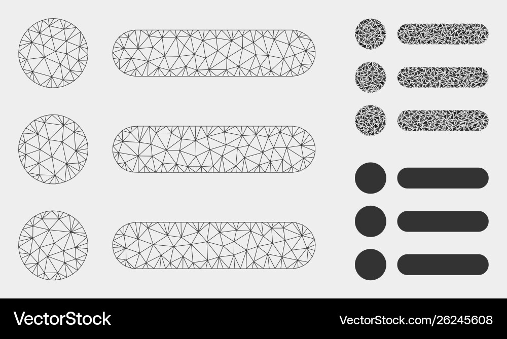 Items mesh network model and triangle Items mesh network model and triangle Vector Image
