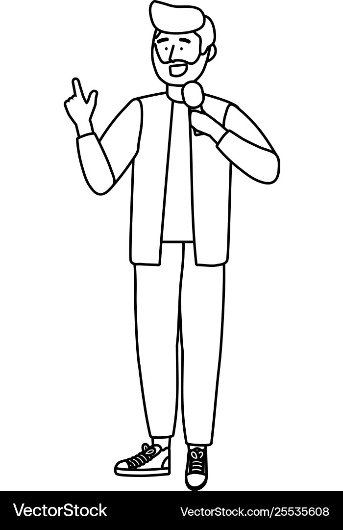 Man with microphone design Vector Image