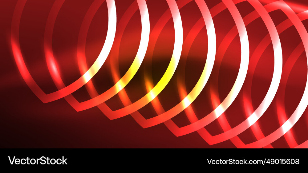 Neon lines and waves abstract background techno Vector Image