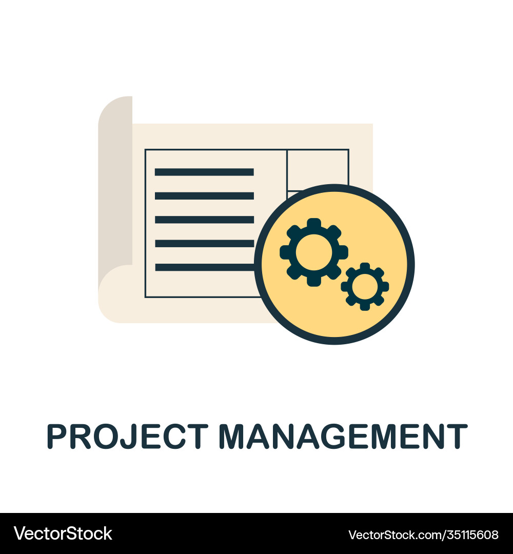 Project management icon simple element from Project management icon simple element from Vector Image