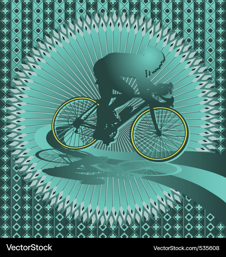 Retro Cycling Silhouette Vector Image