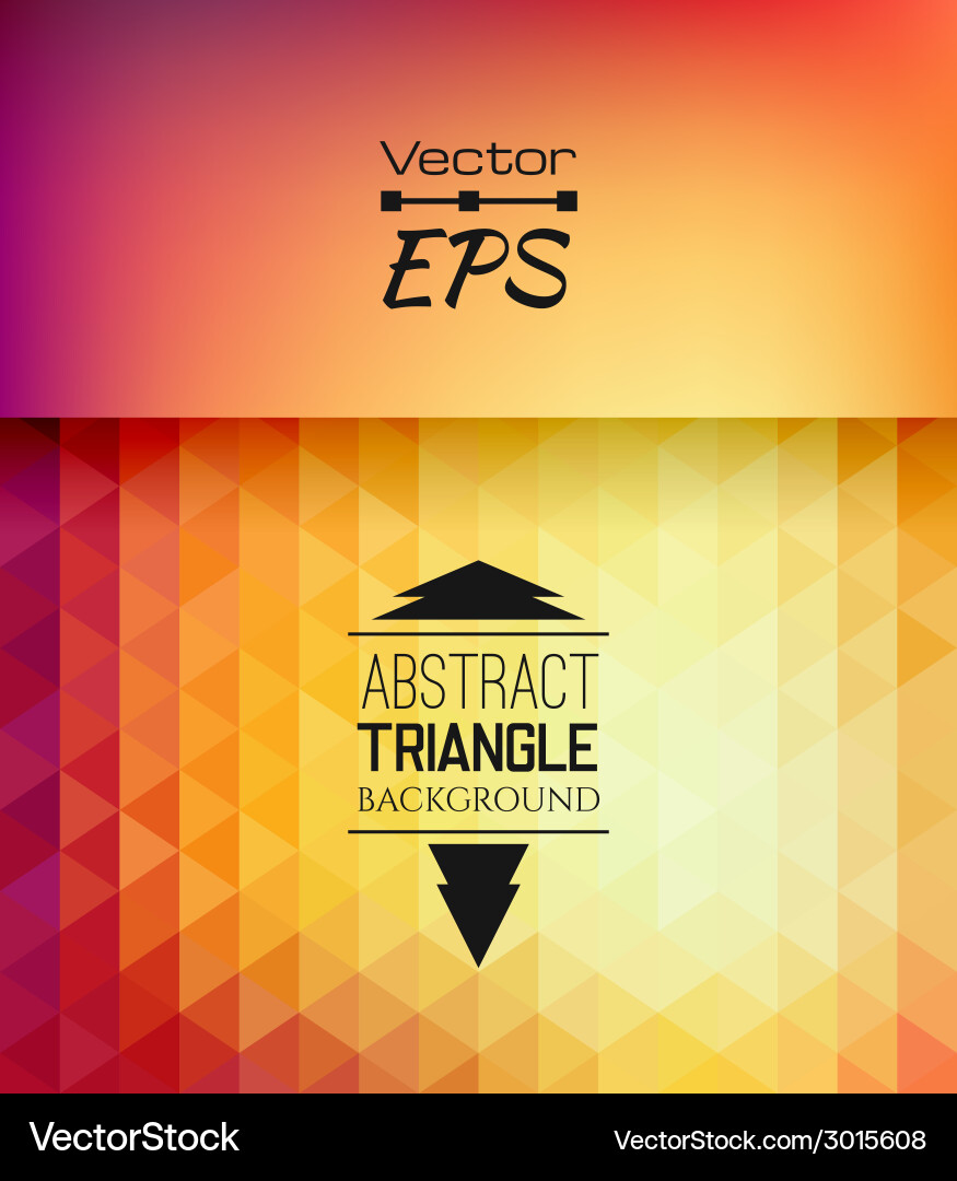 Retro mosaic pattern of geometric triangle shapes vector image