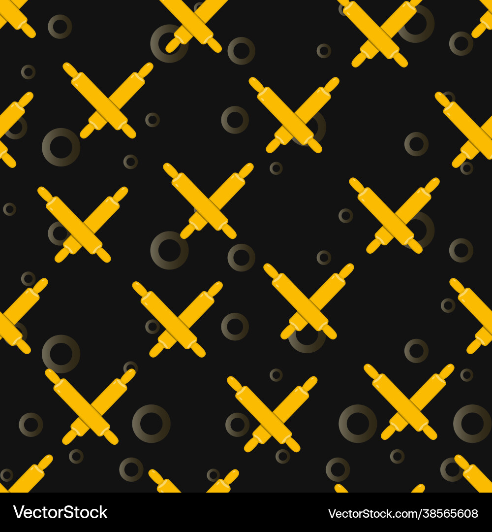 Rolling pin icon pattern Rolling pin icon pattern Vector Image