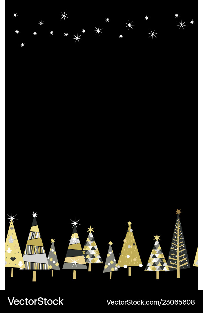 Seamless pattern with golden spruce trees Seamless pattern with golden spruce trees Vector Image