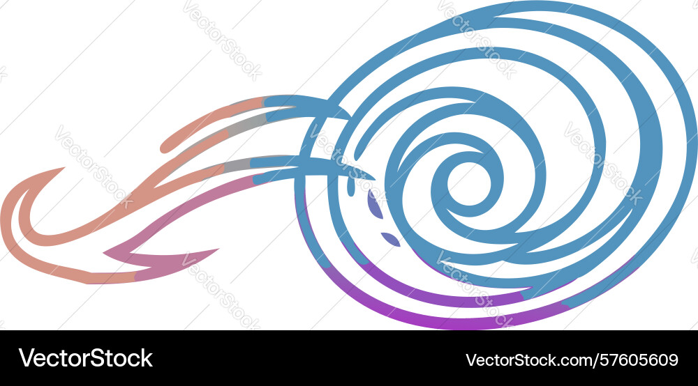 Abstract colorful spiral dynamic motion element vector image