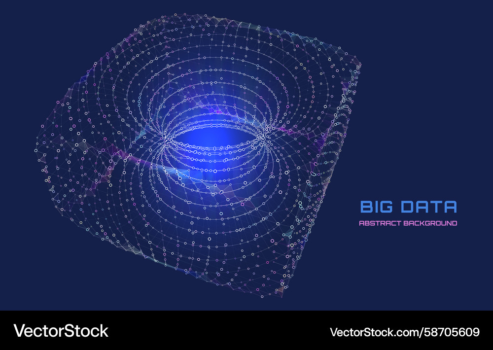 Abstract futuristic data massiv with hole from Vector Image