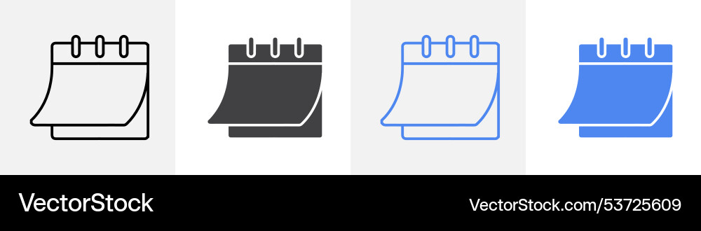Calender icon set use for web Vector Image