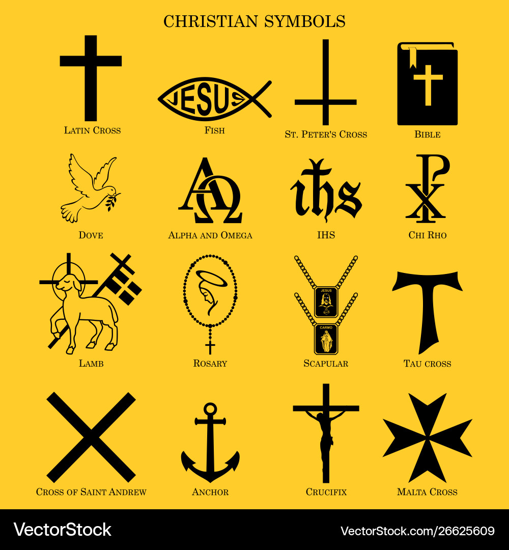 Christian symbols Christian symbols vector image