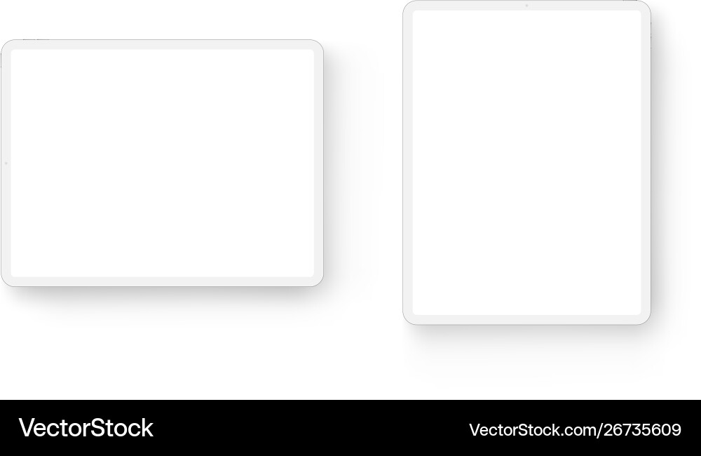Clay tablet computers horizontal and vertical Clay tablet computers horizontal and vertical vector image
