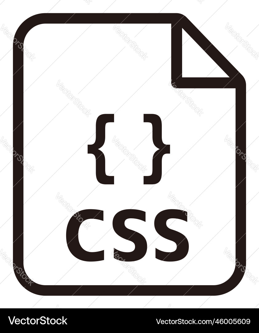 Css-Symbol große Programmiersprache Vektorbild