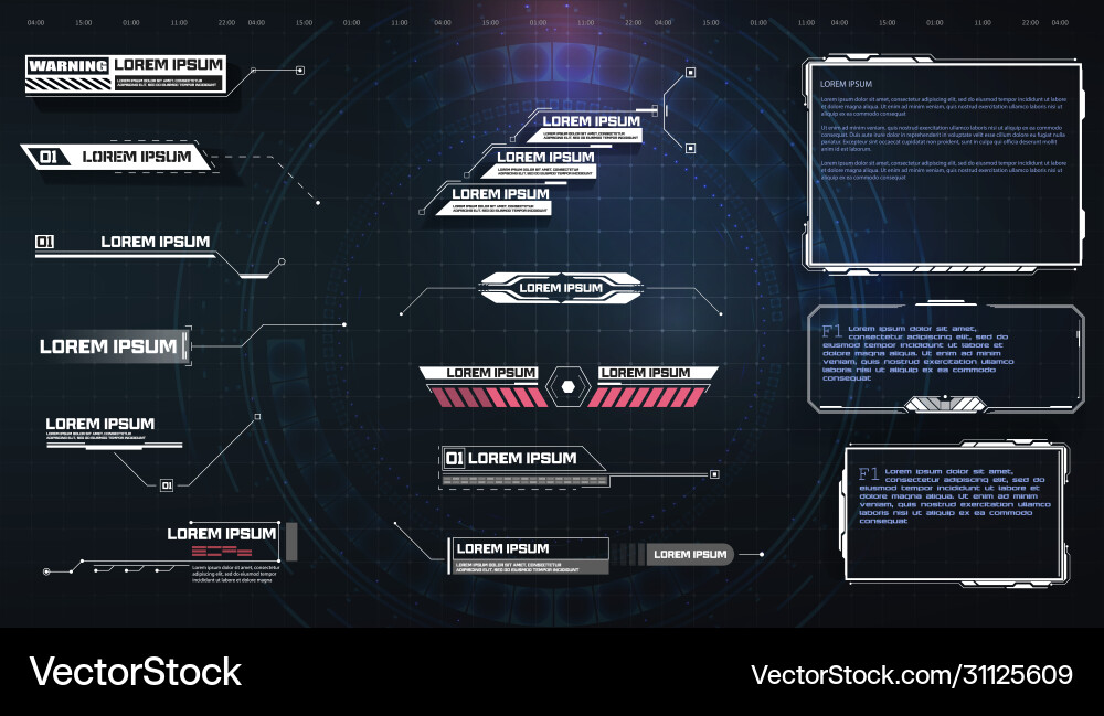 Futuristic UI HUD Screen vector image