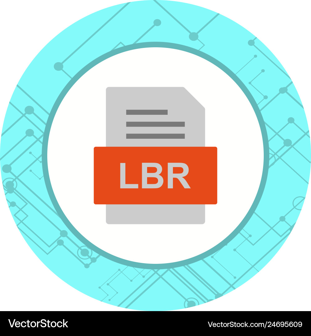 Lbr file document icon Vector Image