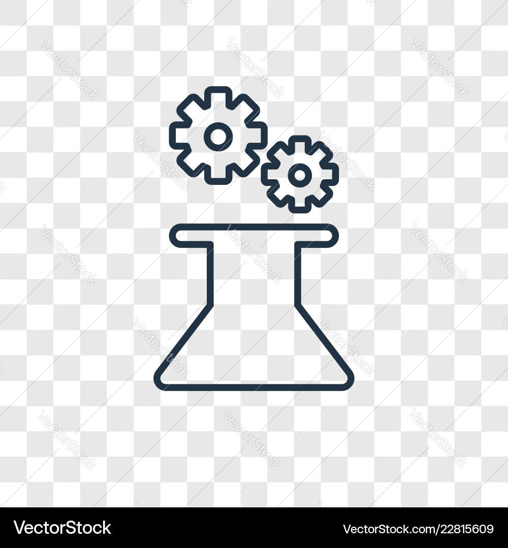 Mechanism concept linear icon isolated Vector Image