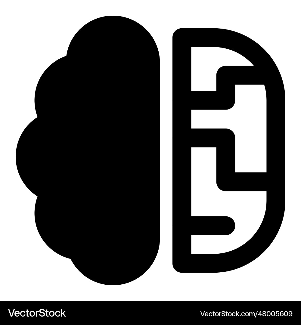 Smart brain a programmed software in cyberspace Vector Image