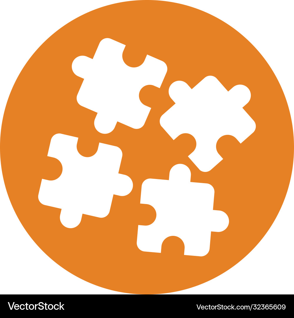 Solution game puzzle strategy icon design Vector Image