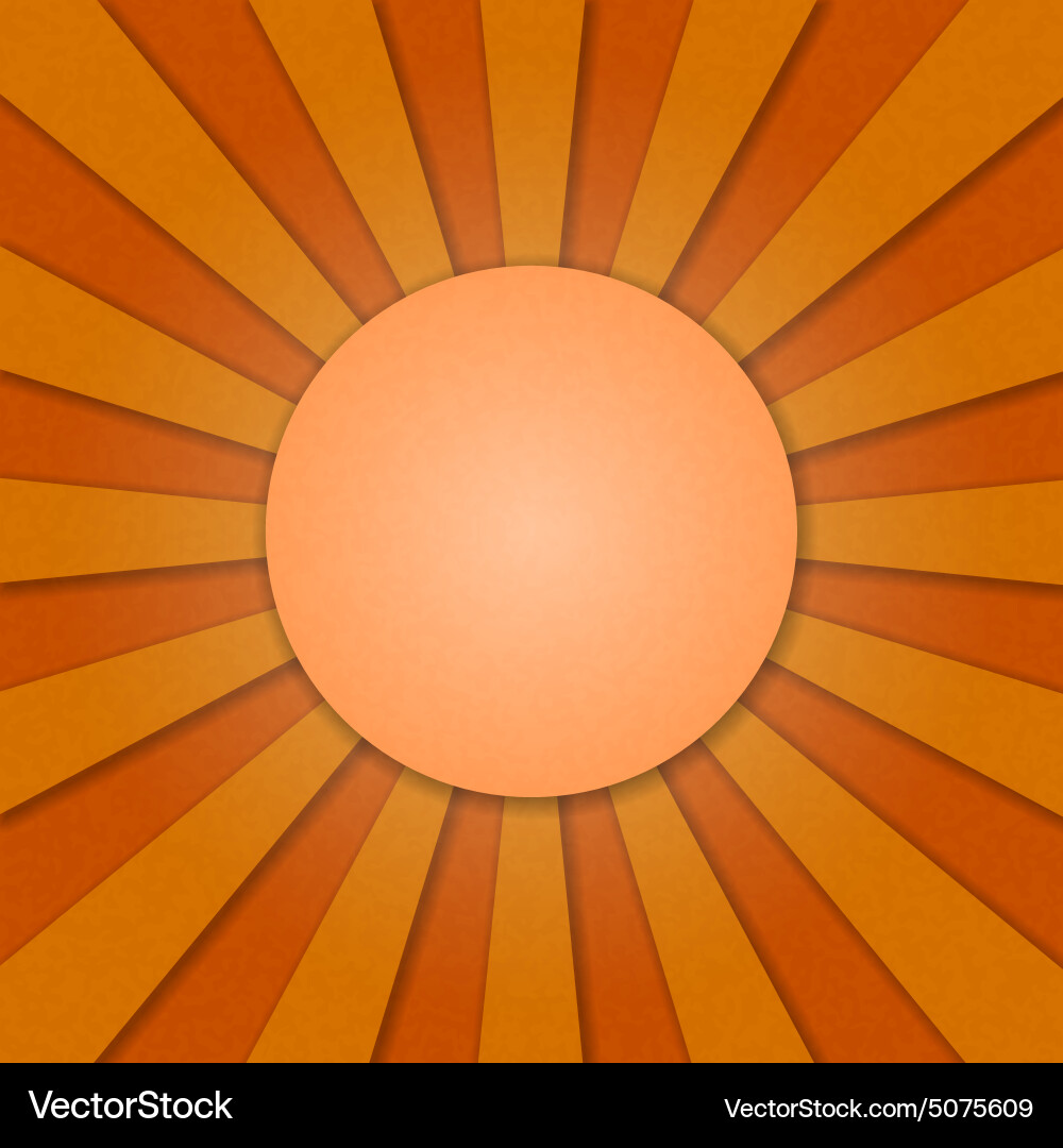 Vintage Sunburst Rays Background Vector Image