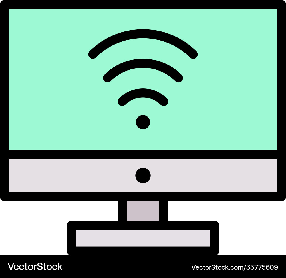 Wifi computer icon Vector Image