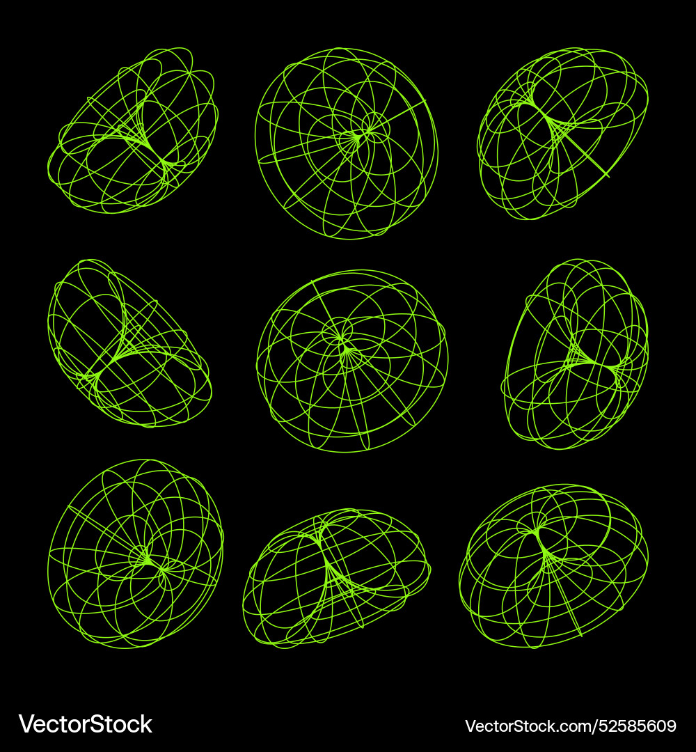 Wireframe lined shapes perspective mesh 3d grid Wireframe lined shapes perspective mesh 3d grid vector image