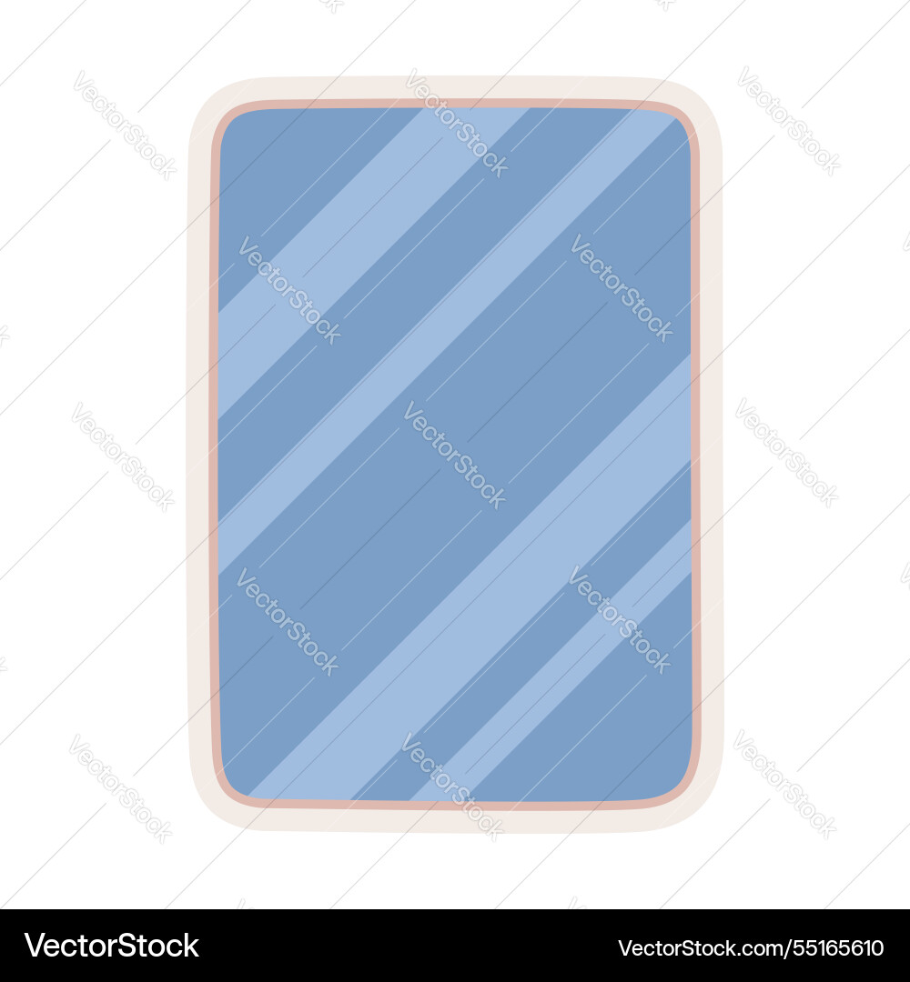 A simple of rectangular mirror perfect Vector Image
