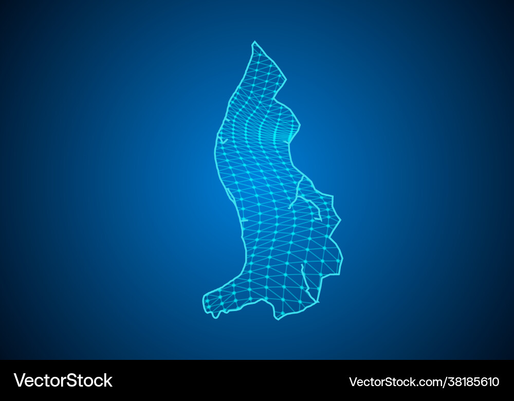 Abstract digital map liechtenstein Vector Image