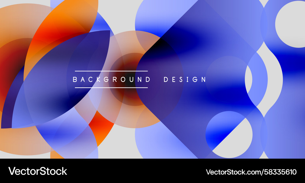 Abstract fluid shapes overlap creating vibrant Vector Image