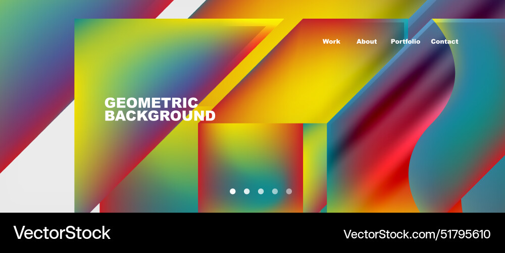 Abstract geometric shapes web design page Vector Image