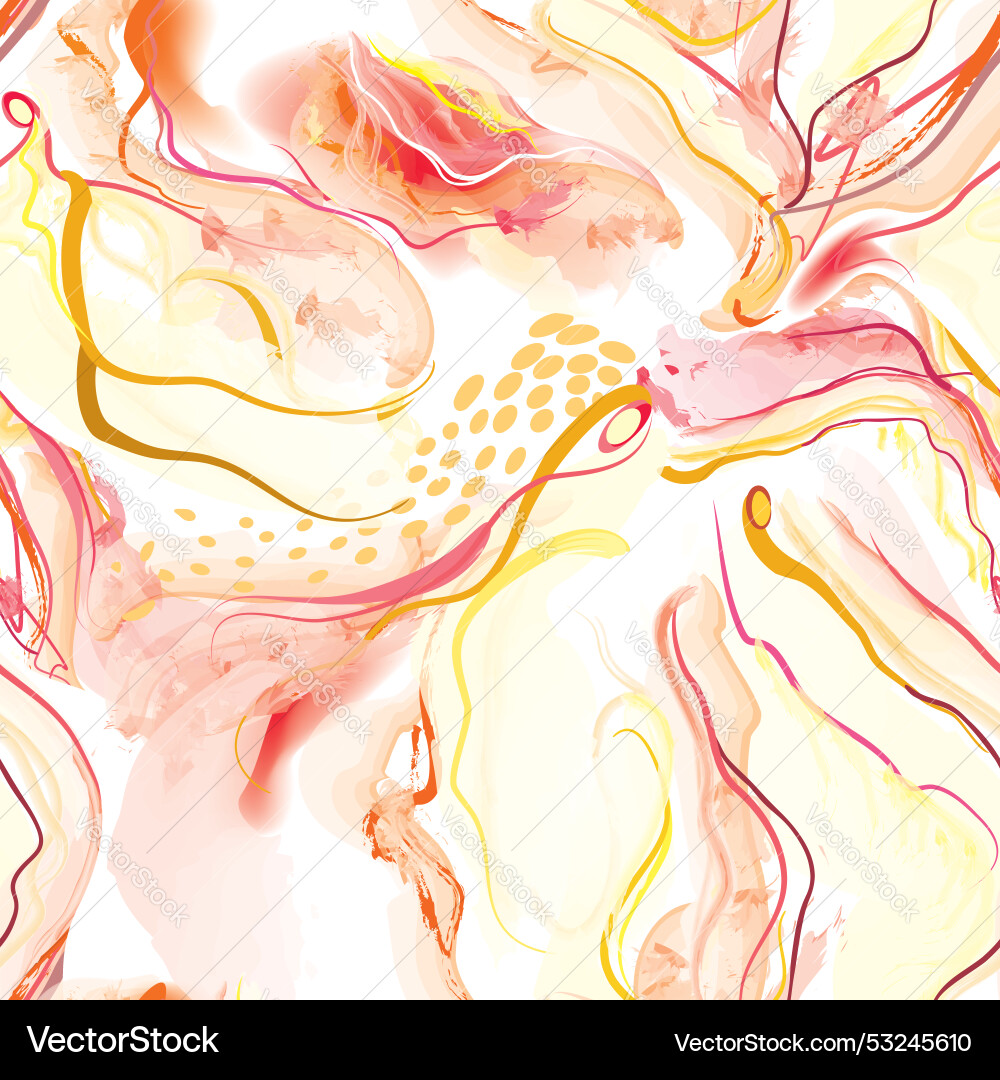 Abstract wavy lines seamless pattern autumn Vector Image