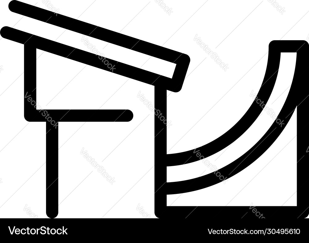 Building gutter icon outline style Vector Image
