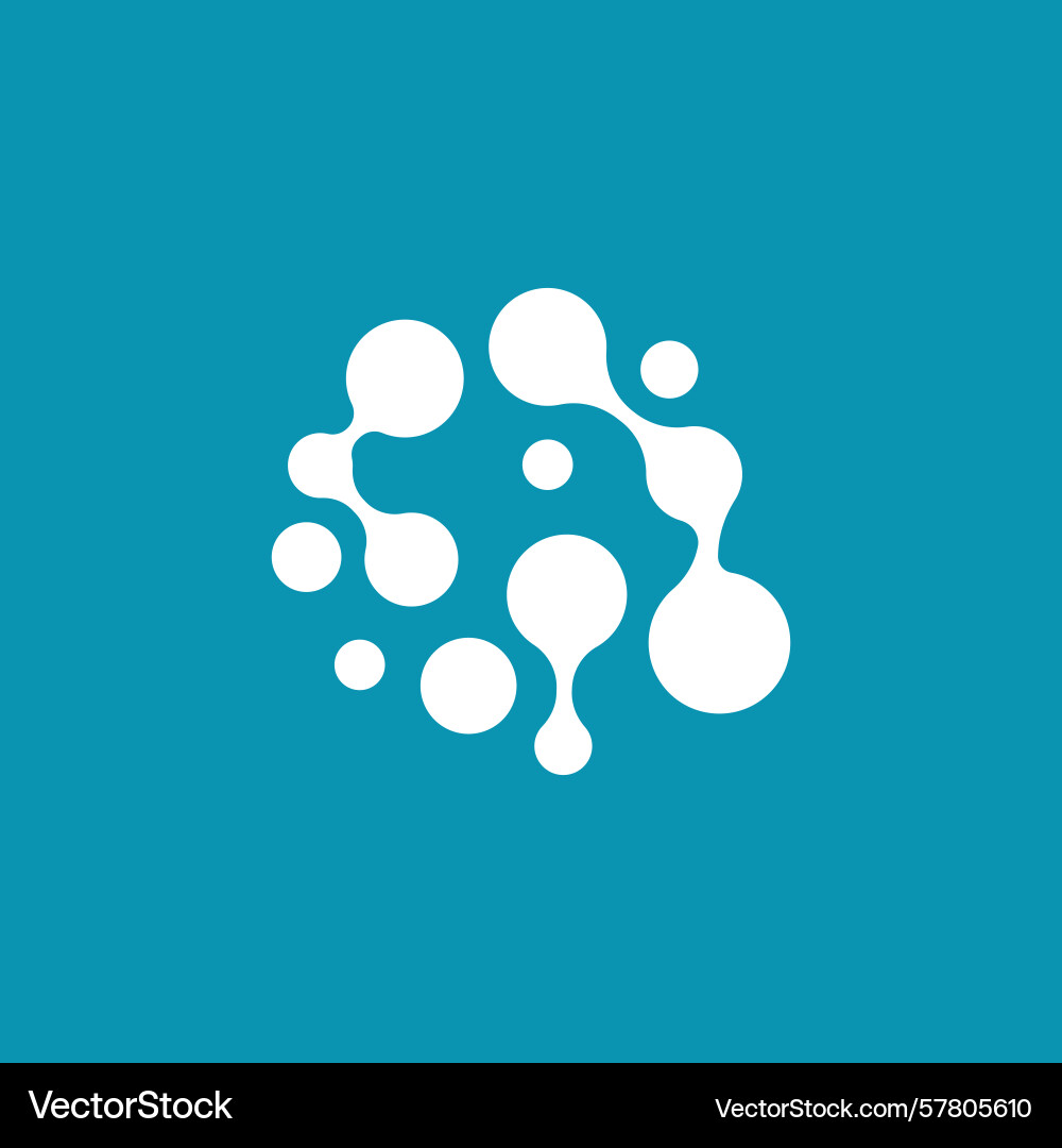 Cell neuron technology logo design data simple Vector Image