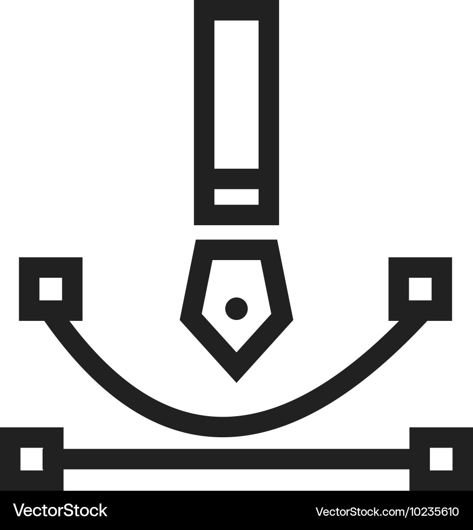 Draw curve Vector Image