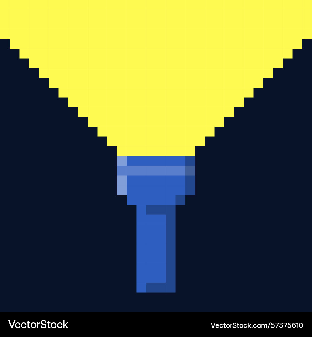 Flashlight torch with ray of light icon in 8 Flashlight torch with ray of light icon in 8 vector image
