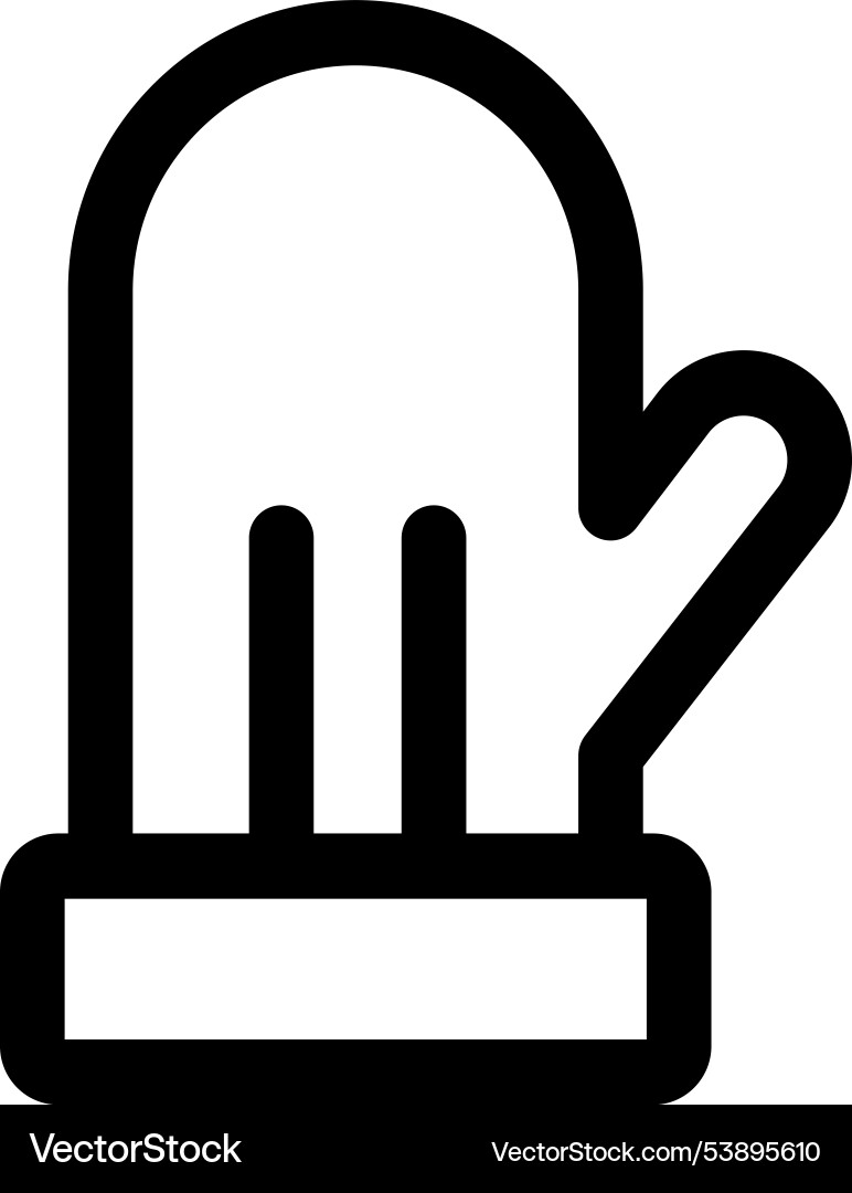 Glove icon thin linear style design isolated Glove icon thin linear style design isolated vector image