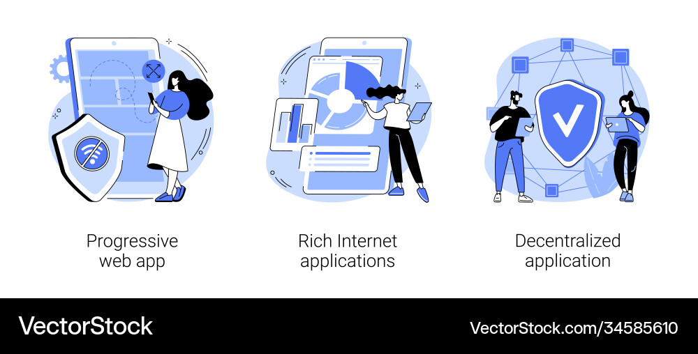 Mobile app development abstract concept Vector Image