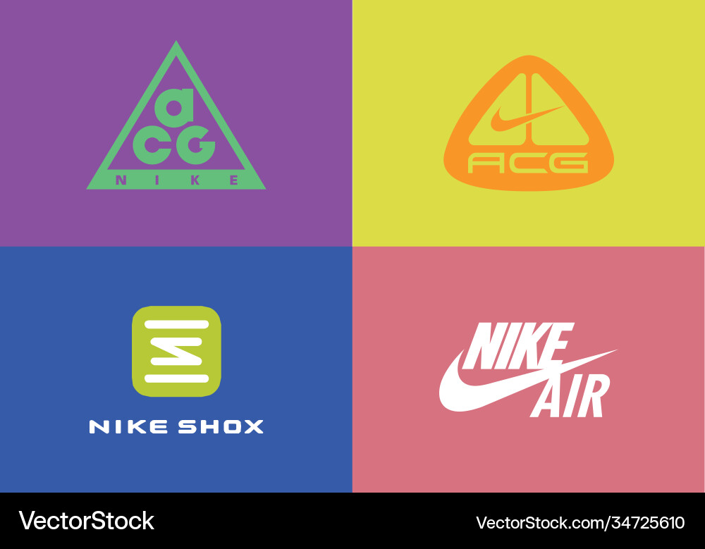 Nike logos v2 Royalty Free Vector Image VectorStock