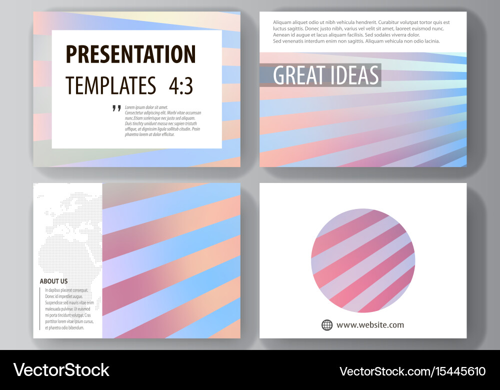 Set of business templates for presentation slides Vector Image