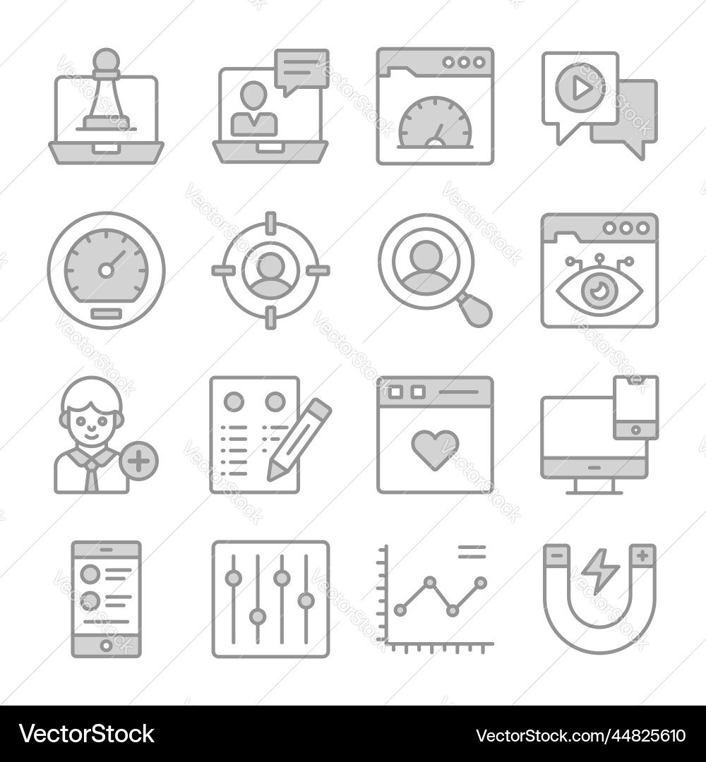 Set of user interface icons web design Vector Image