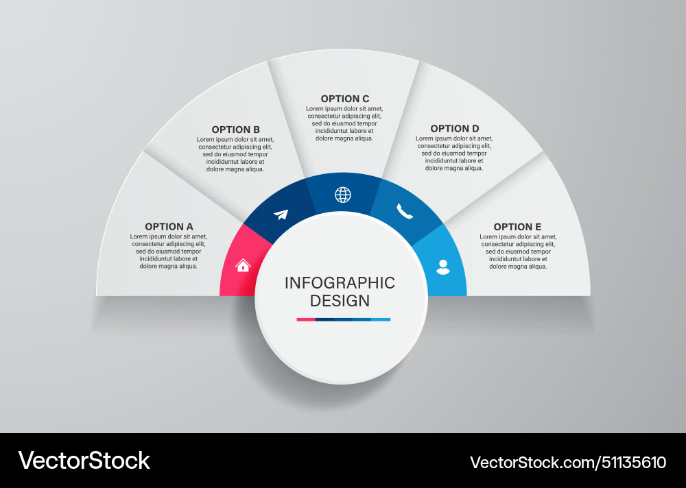 Steps business data visualization timeline process vector image
