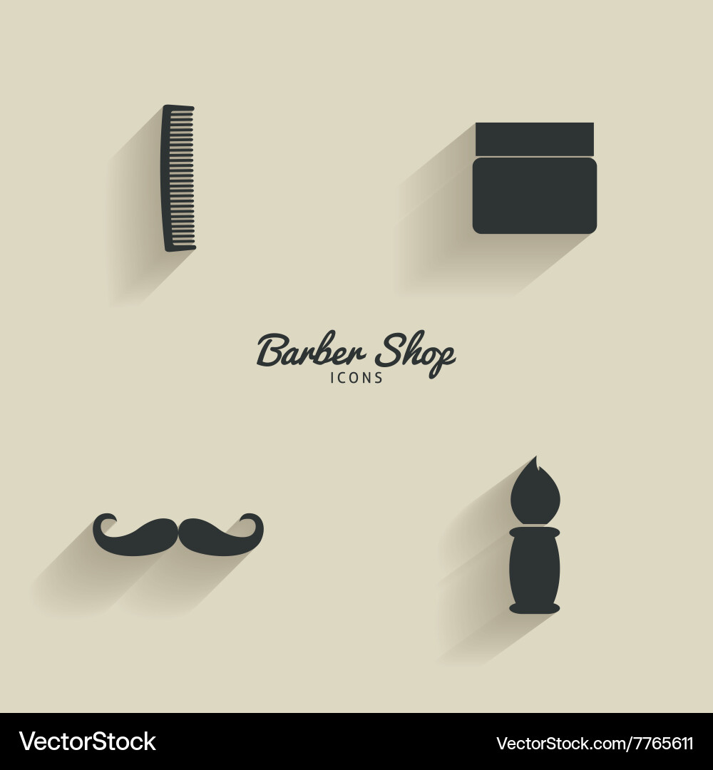 Abstract barber objects Vector Image