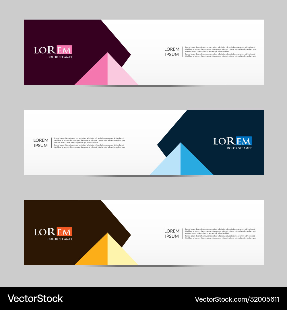 Abstract design banner web template Vector Image