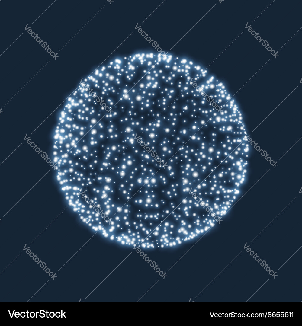 Abstract Point Grid Sphere Vector Image