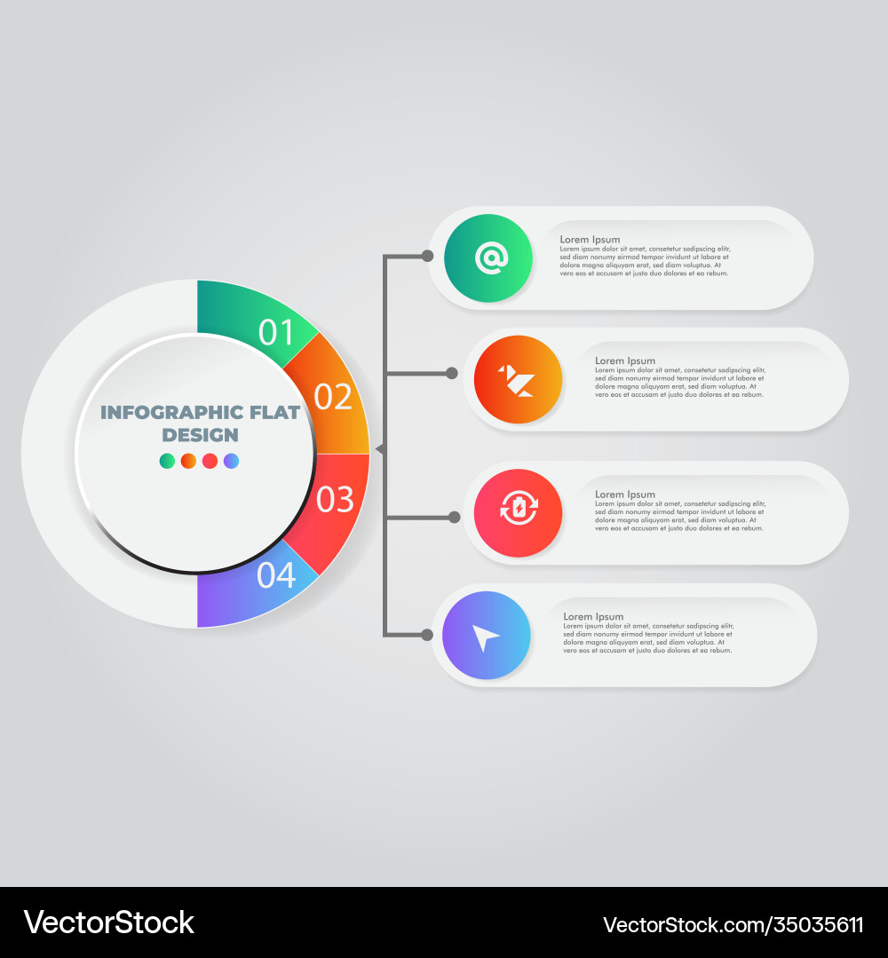 Business data visualization process chart Business data visualization process chart Vector Image