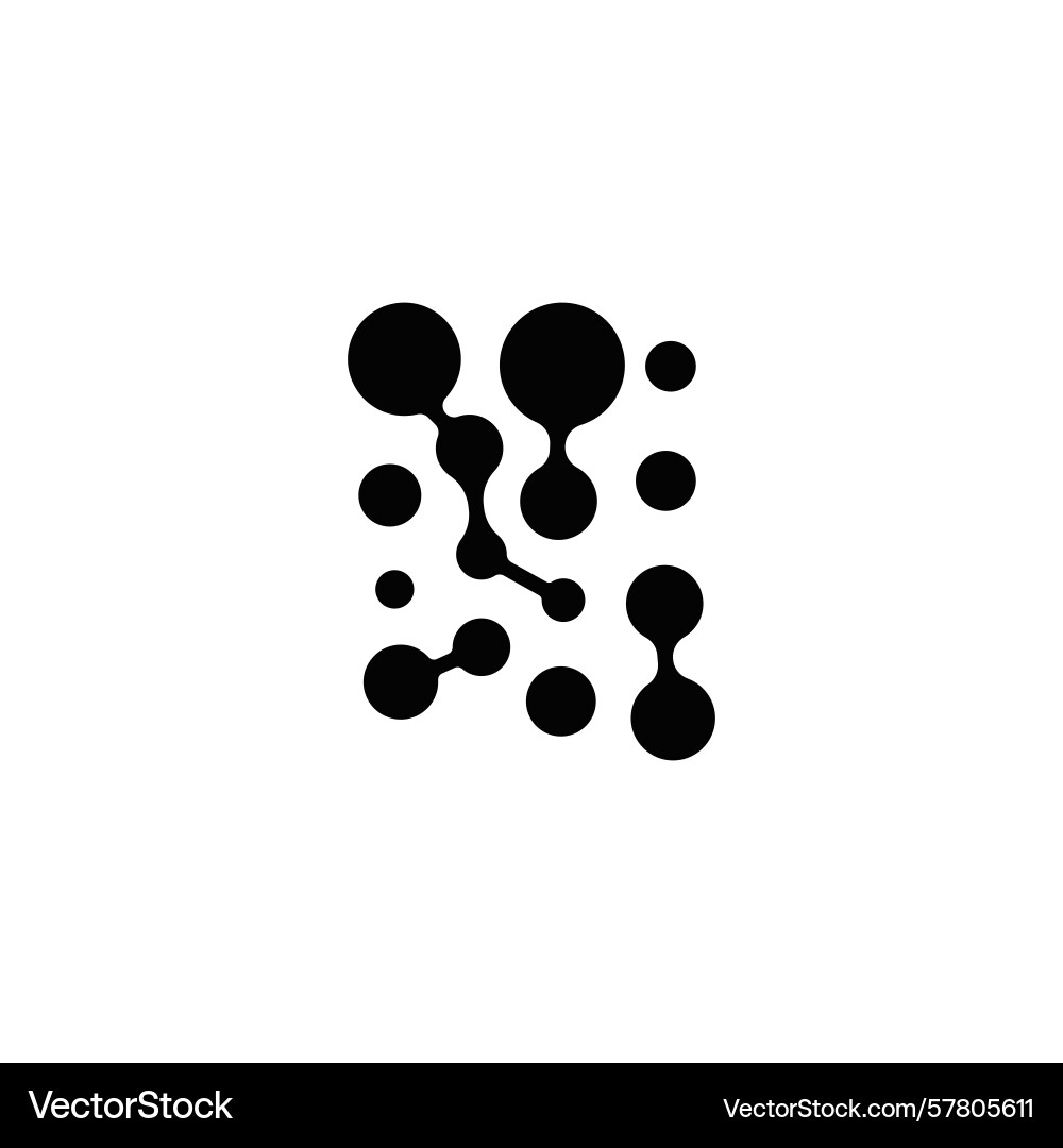 Cell neuron technology logo design data simple Vector Image
