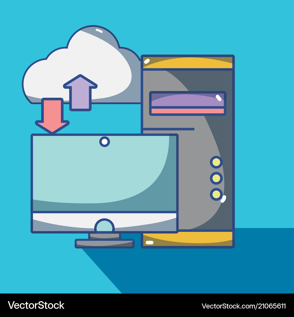 Cloud computing technology Vector Image