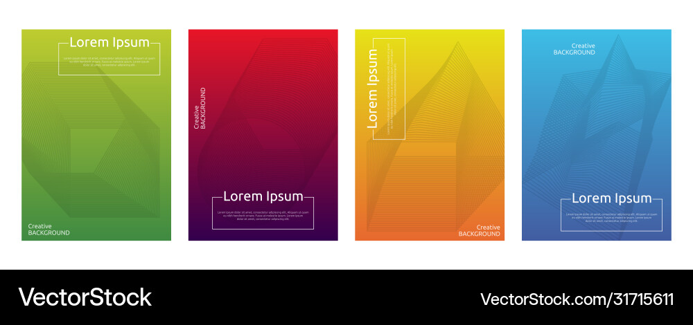 Colorful gradient minimal geometric line pattern Colorful gradient minimal geometric line pattern Vector Image