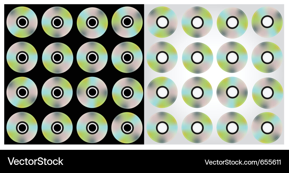 Compact Disc Pattern Vector Image