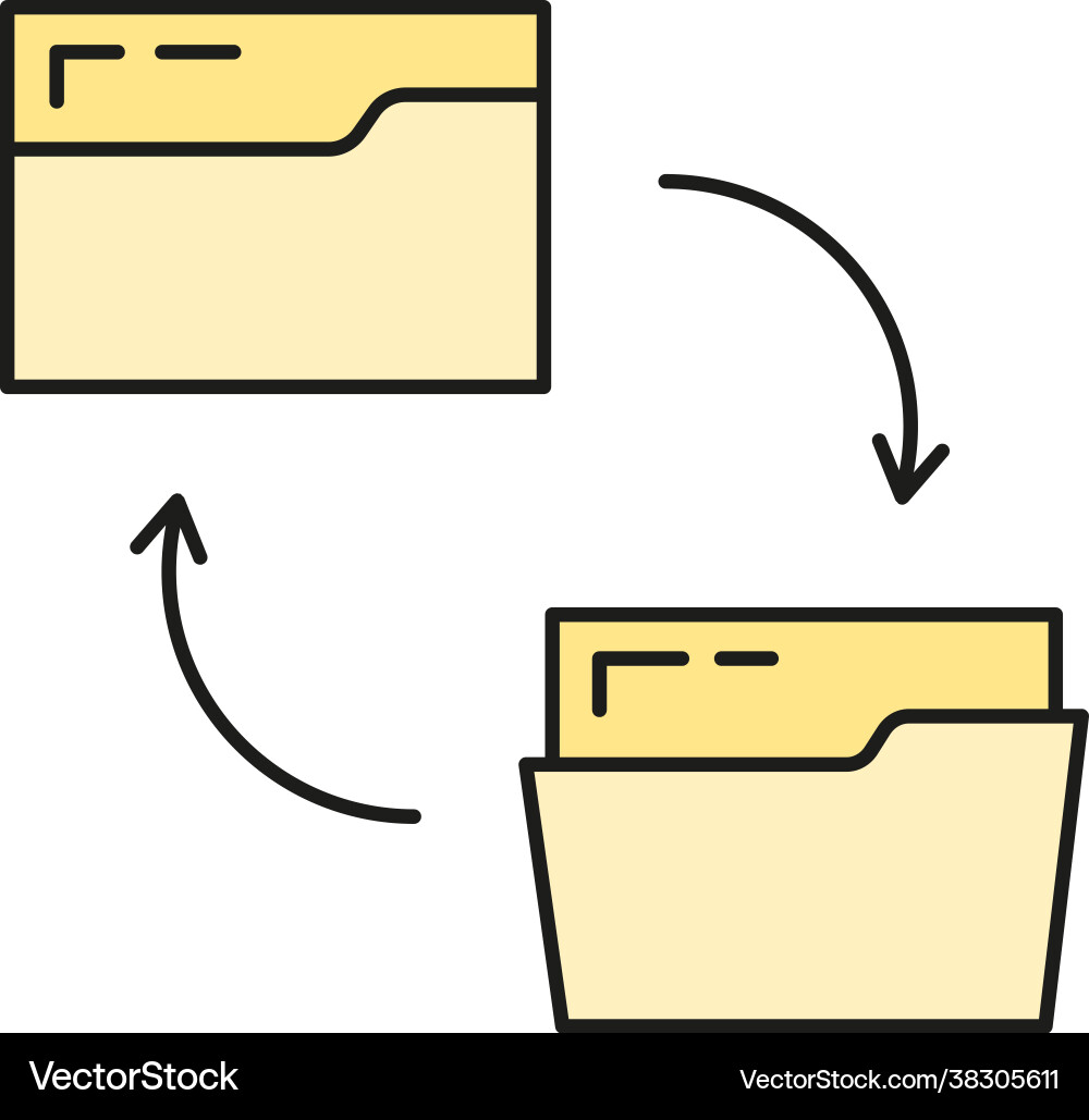 Folder online database cloud computer technology Folder online database cloud computer technology Vector Image