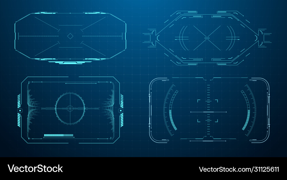 Futuristic HUD Interface Vector Image