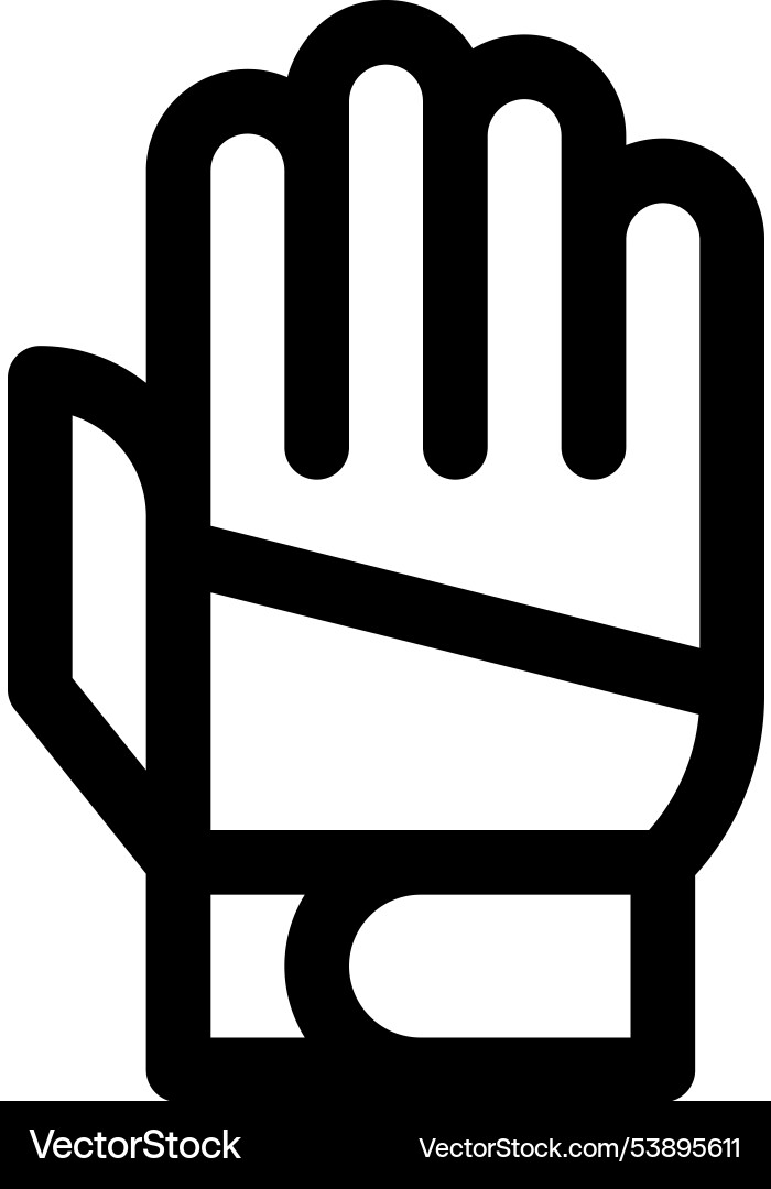 Glove icon thin linear style design isolated Glove icon thin linear style design isolated vector image