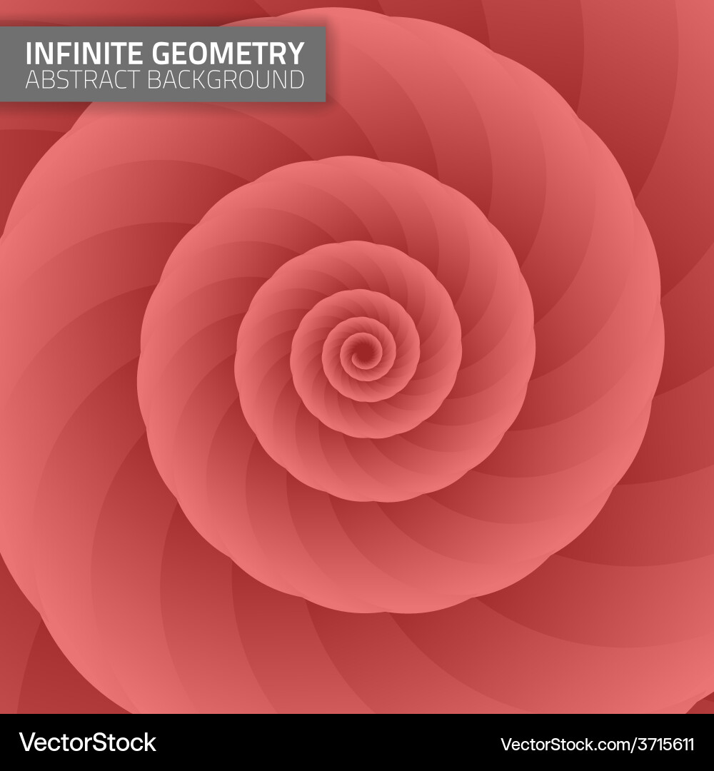 Infinite geometry fractal background Vector Image
