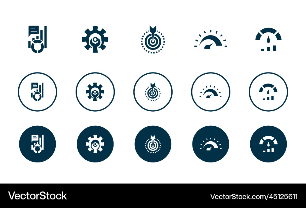 Kpi optimization objective measurement Vector Image